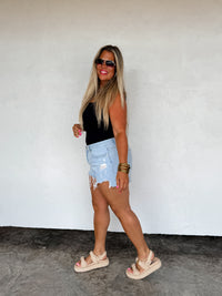 SUNKISSED CUTOFF SHORTS