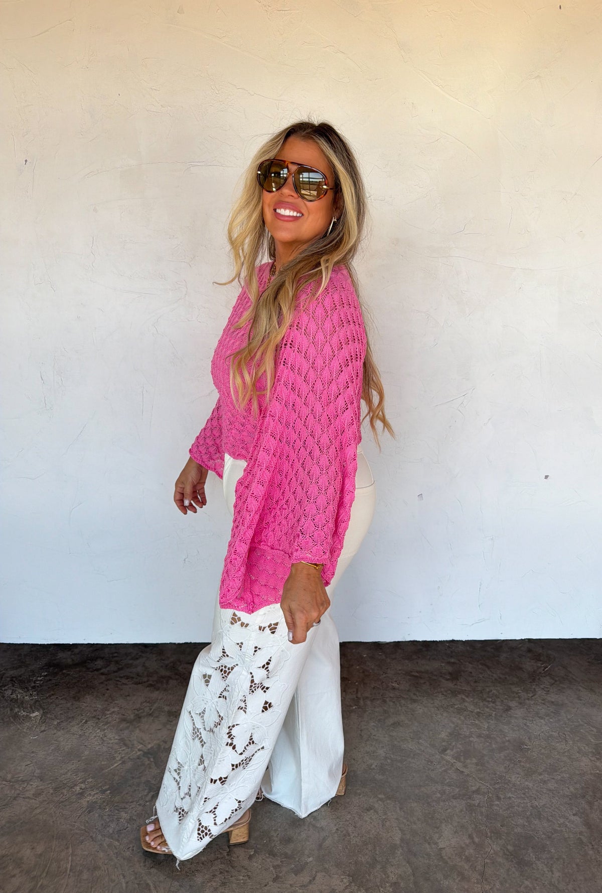 SUMMER FLORAL CHARM WIDE LEG JEAN
