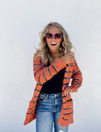 STRIPE MILEY DOT CARDIGAN