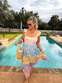 FLORAL RAINBOW SWIM SET