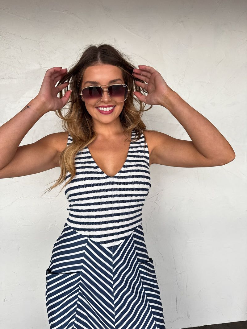 SPRING LUCIANA STRIPE DRESS