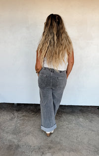 GREY CLOVER FRONT POCKET JEANS