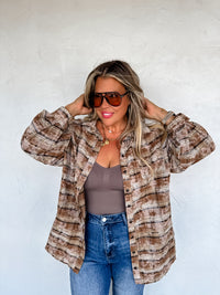 JUNIPER BLEACHED PLAID TOP