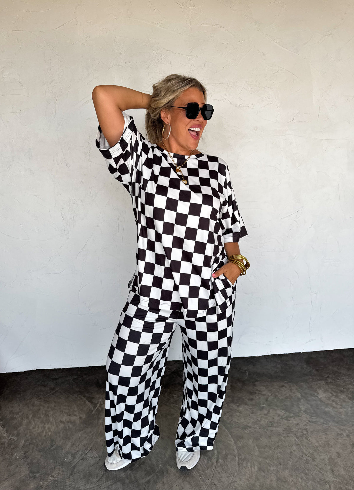 CHECKER POP PANTS