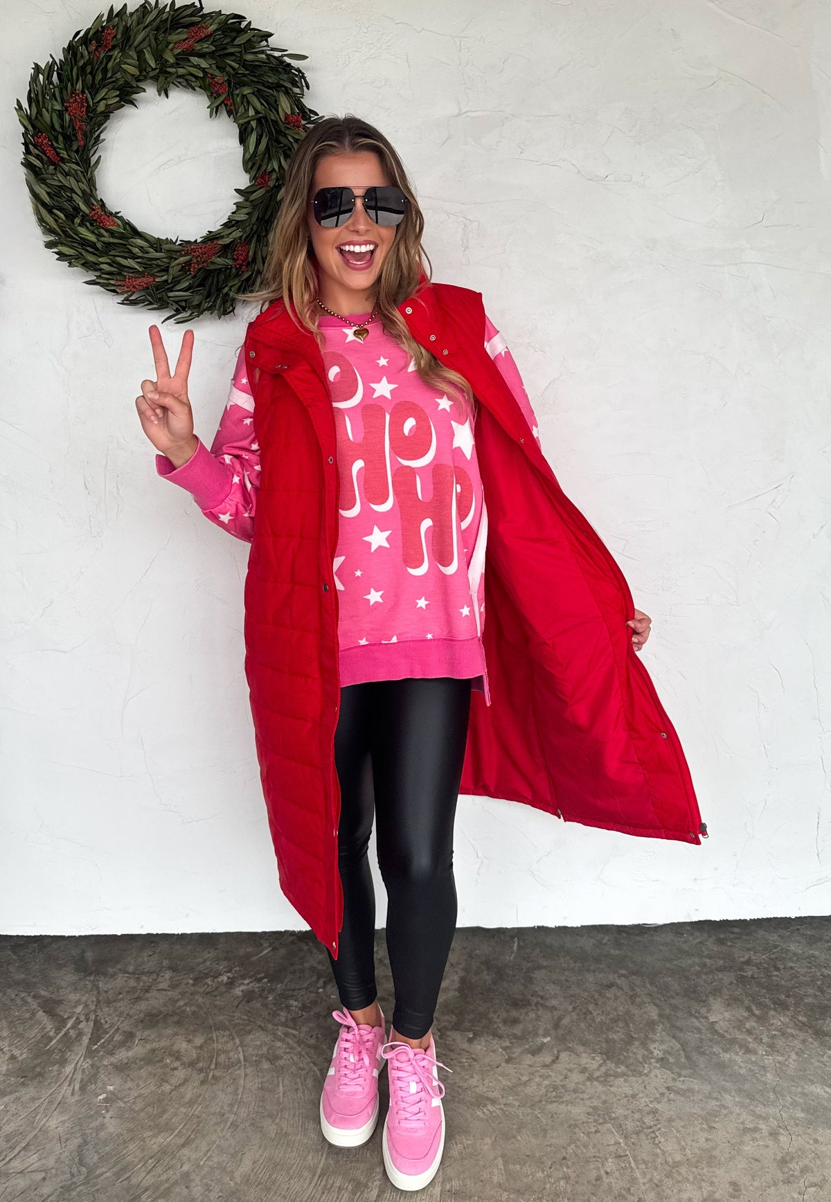 MERRY & HO HO HO CLASSIC CREW PULLOVER