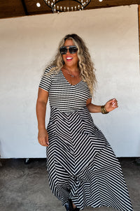CALISTA STRIPE DRESS