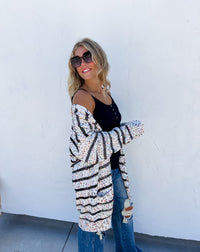STRIPE MILEY DOT CARDIGAN