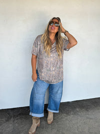 JOEY VNECK WASHED COTTON BOYFRIEND TEE