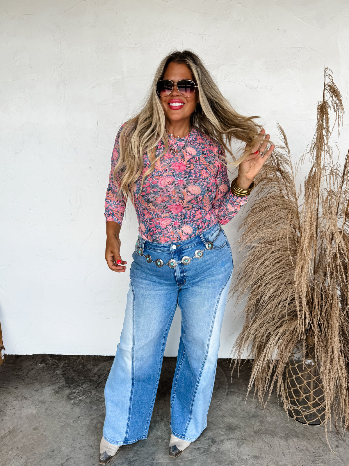 BOOTS & BLOOMS COLLECTION MESH TOPS