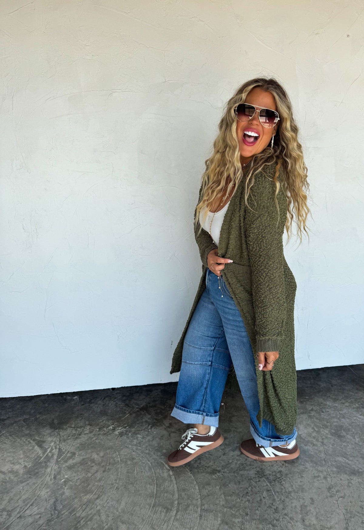 POPPY KNIT POPCORN CARDIGAN