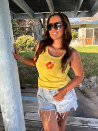HIBISCUS RIBBED TANK