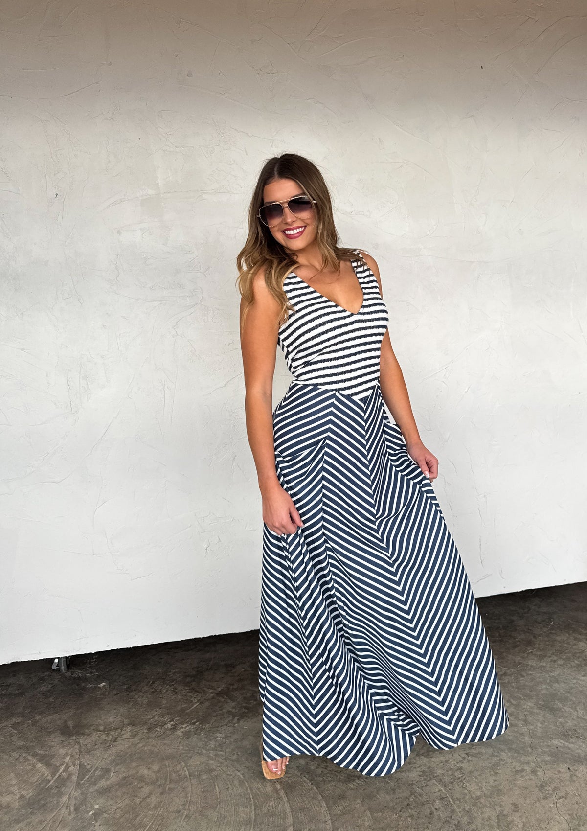 SPRING LUCIANA STRIPE DRESS