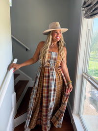THE ASHFORD PLAID MAXI DRESS