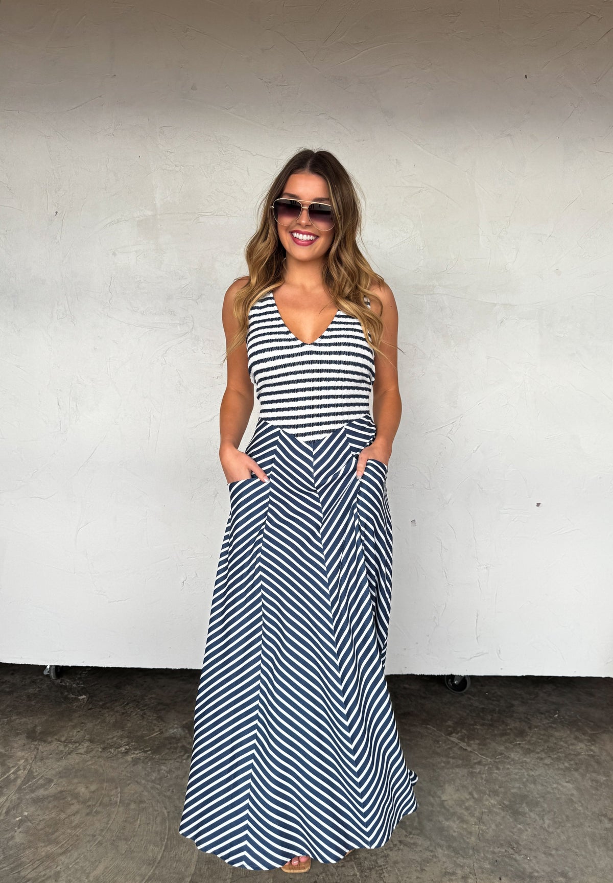 SPRING LUCIANA STRIPE DRESS