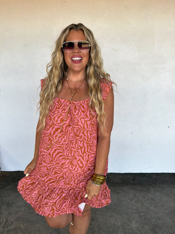 SUNSET TIDES BABYDOLL DRESS