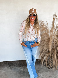 BOOTS & BLOOMS COLLECTION MESH TOPS