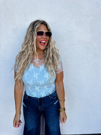 ALLE SHORT SLEEVE LACE TOP