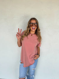 NEW COLORS- JOEY WASHED COTTON BOYFRIEND TEE