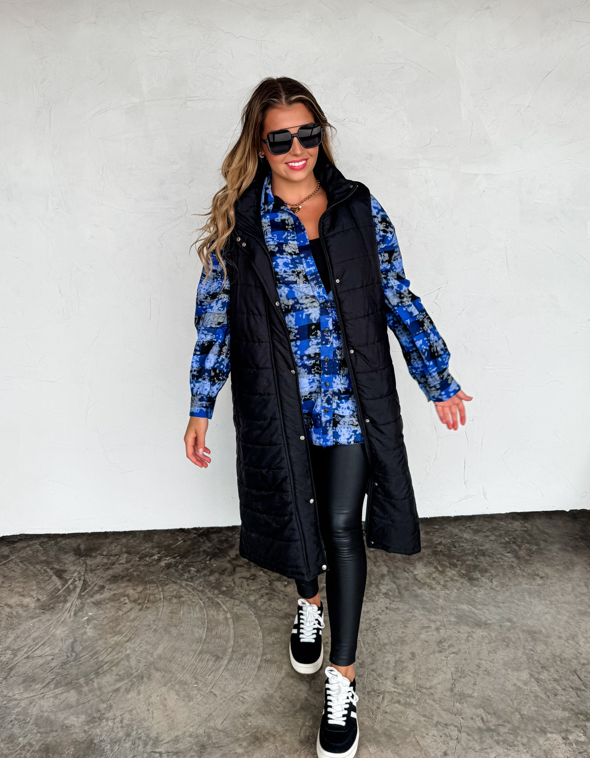 JUNIPER BLEACHED PLAID TOP