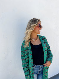 STRIPE MILEY DOT CARDIGAN
