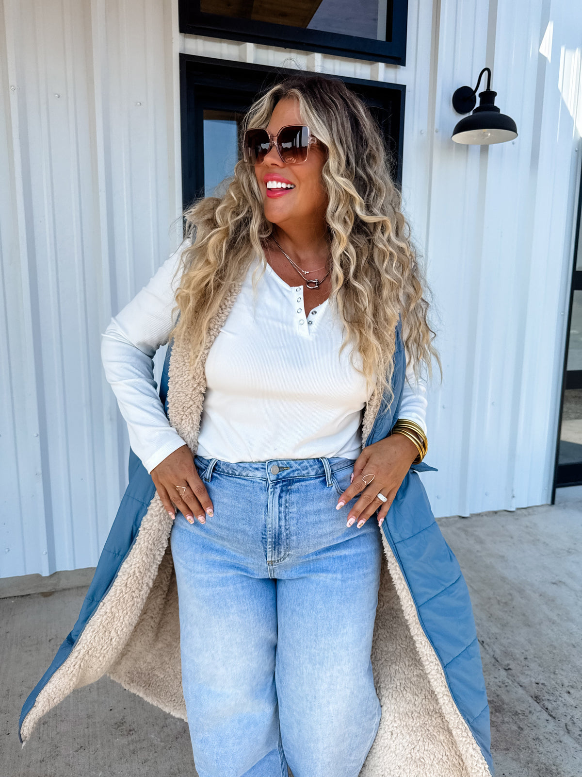 REVERSIBLE SHERPA PUFFER VEST