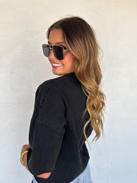 REGAN RAW HEM TEE