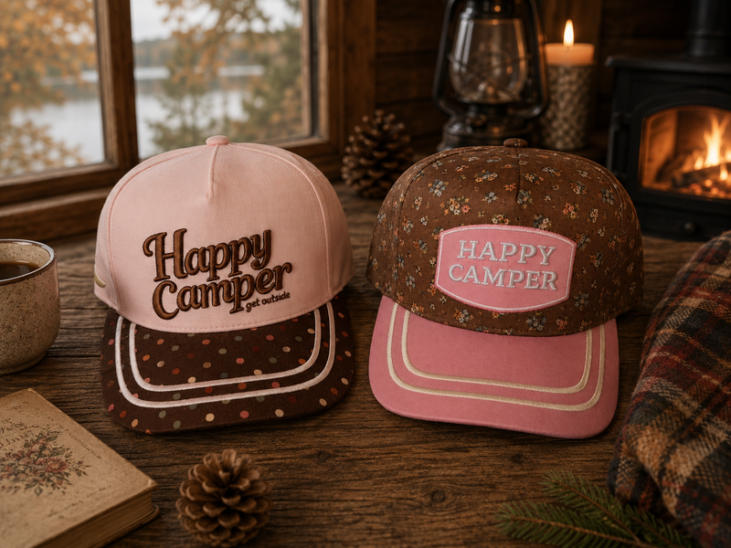 HAPPY CAMPER TRUCKER HATS
