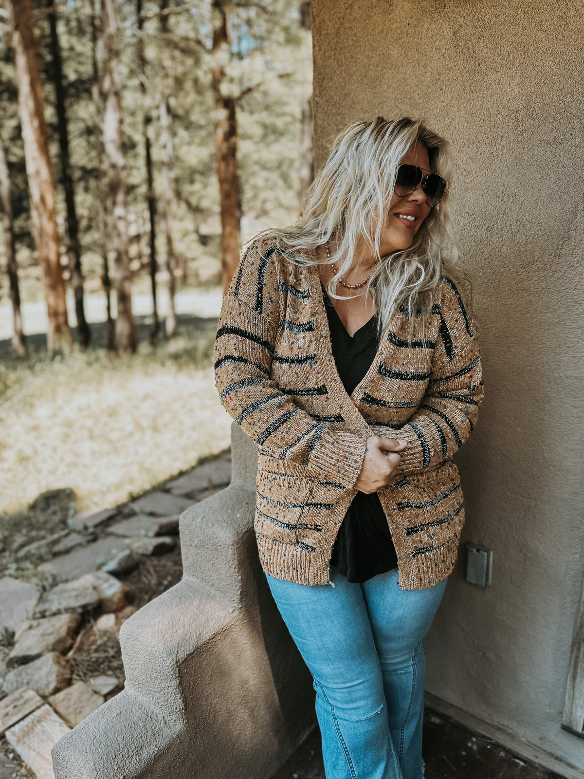 STRIPE MILEY DOT CARDIGAN