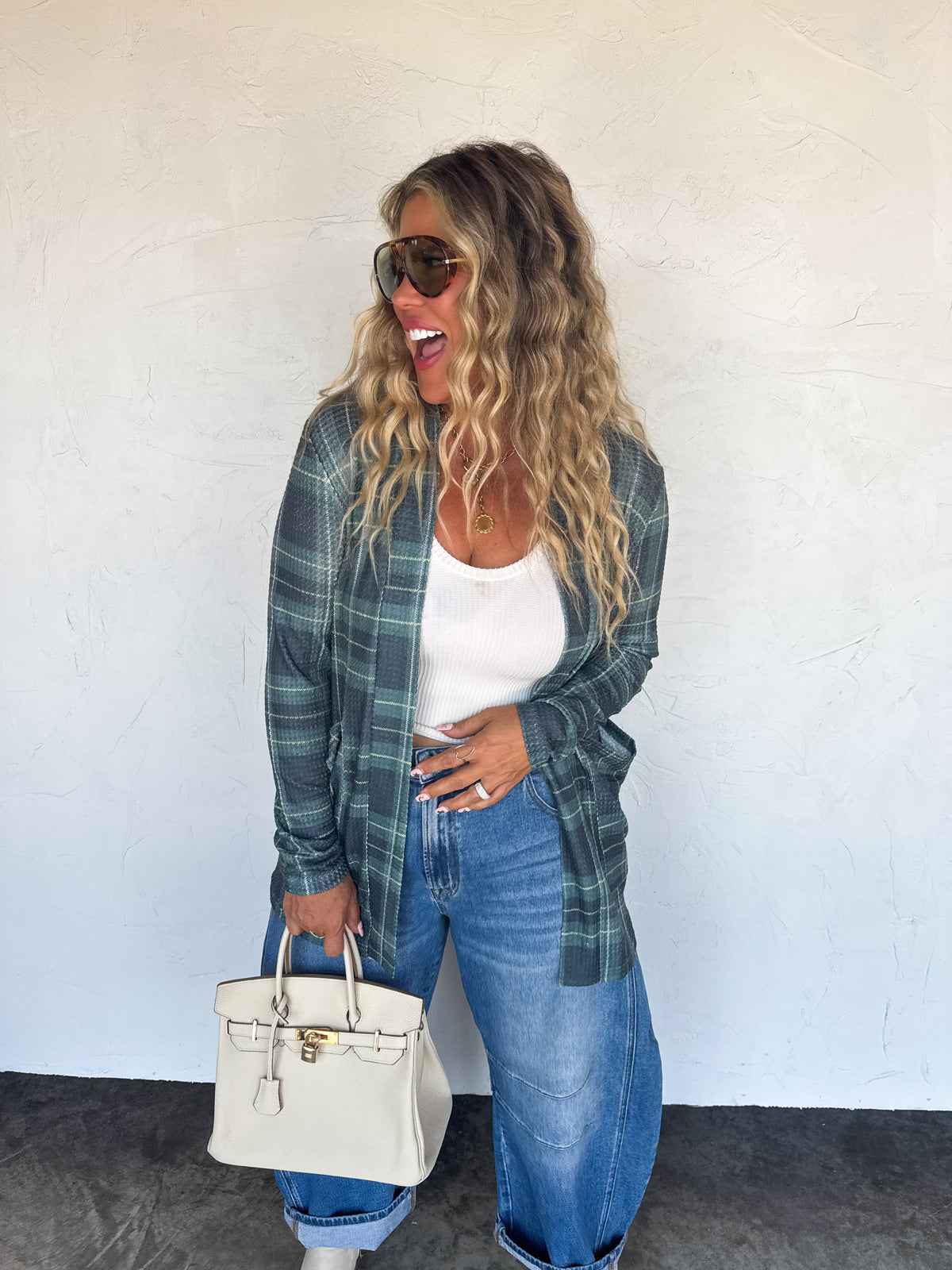 PLAID LOLA CARDIGANS