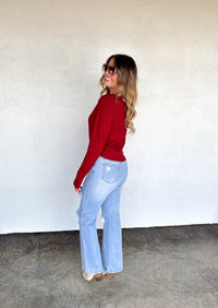 FALL BROOKLYN SNAP HENLEY TOP