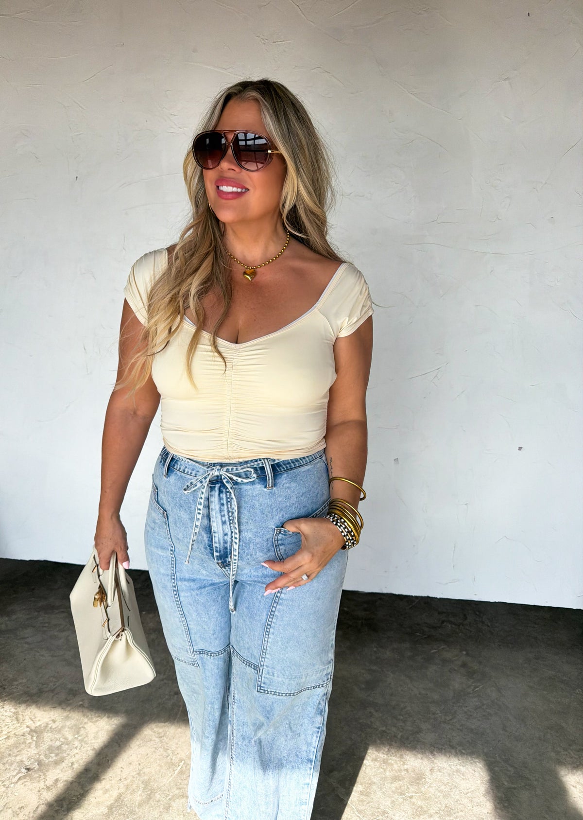 OUT AND ABOUT CAP SLEEVE TOP