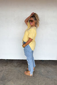 JOEY WASHED COTTON BOYFRIEND TEE