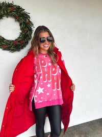 MERRY & HO HO HO CLASSIC CREW PULLOVER