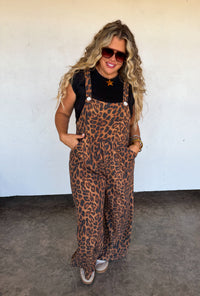 CHEETAH KARLI BOHO OVERALLS
