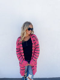 STRIPE MILEY DOT CARDIGAN