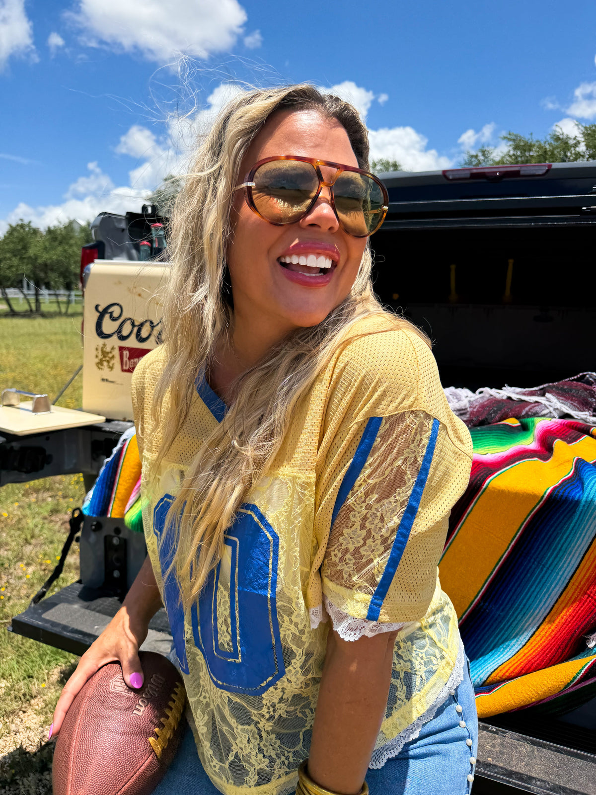 BLEACHER BABE LACE JERSEY