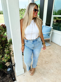 ALEXIE STRAIGHT LEG CROPPED JEANS