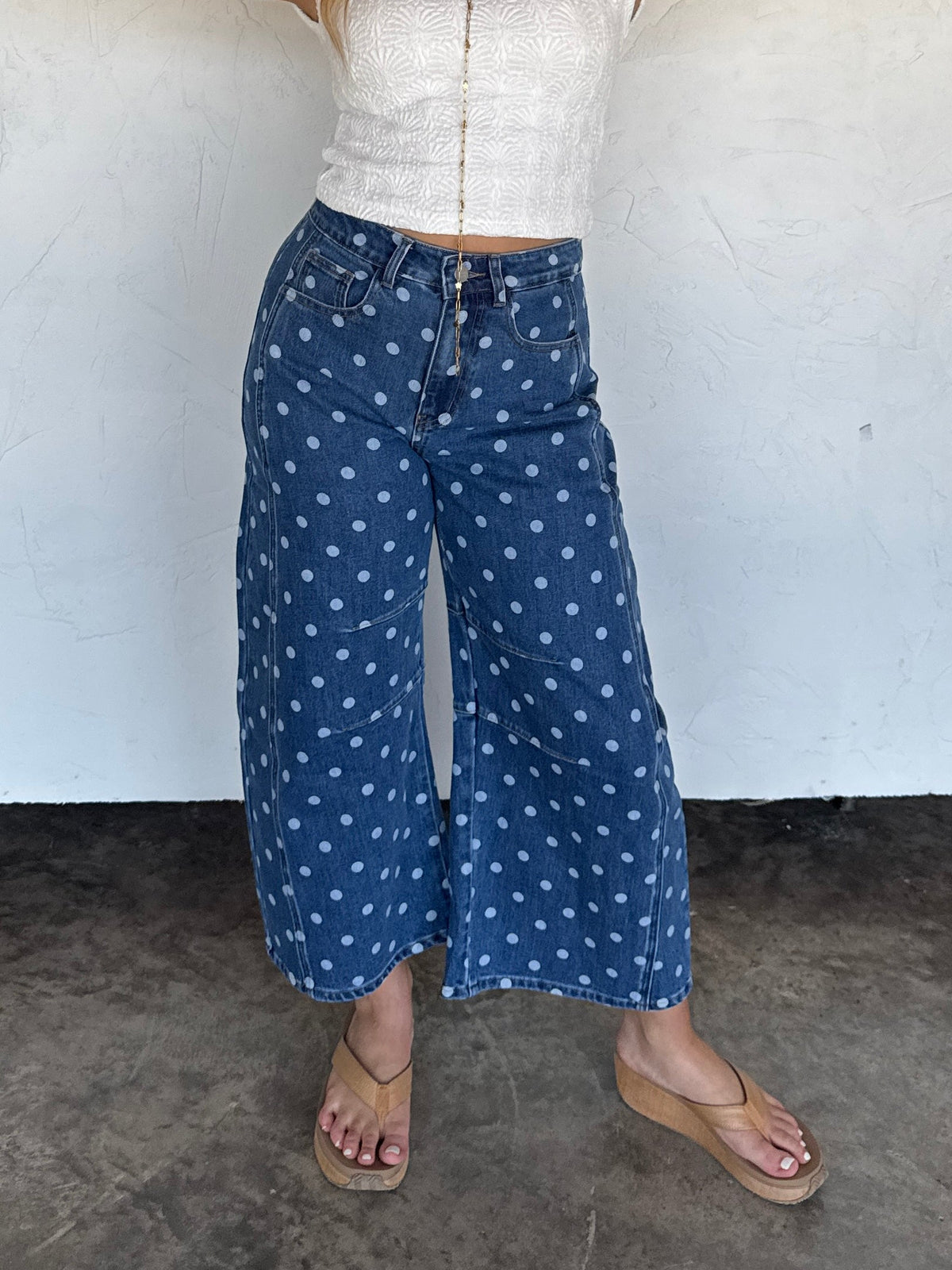 DARLING DOT BARREL JEANS