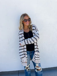 STRIPE MILEY DOT CARDIGAN