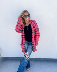 STRIPE MILEY DOT CARDIGAN