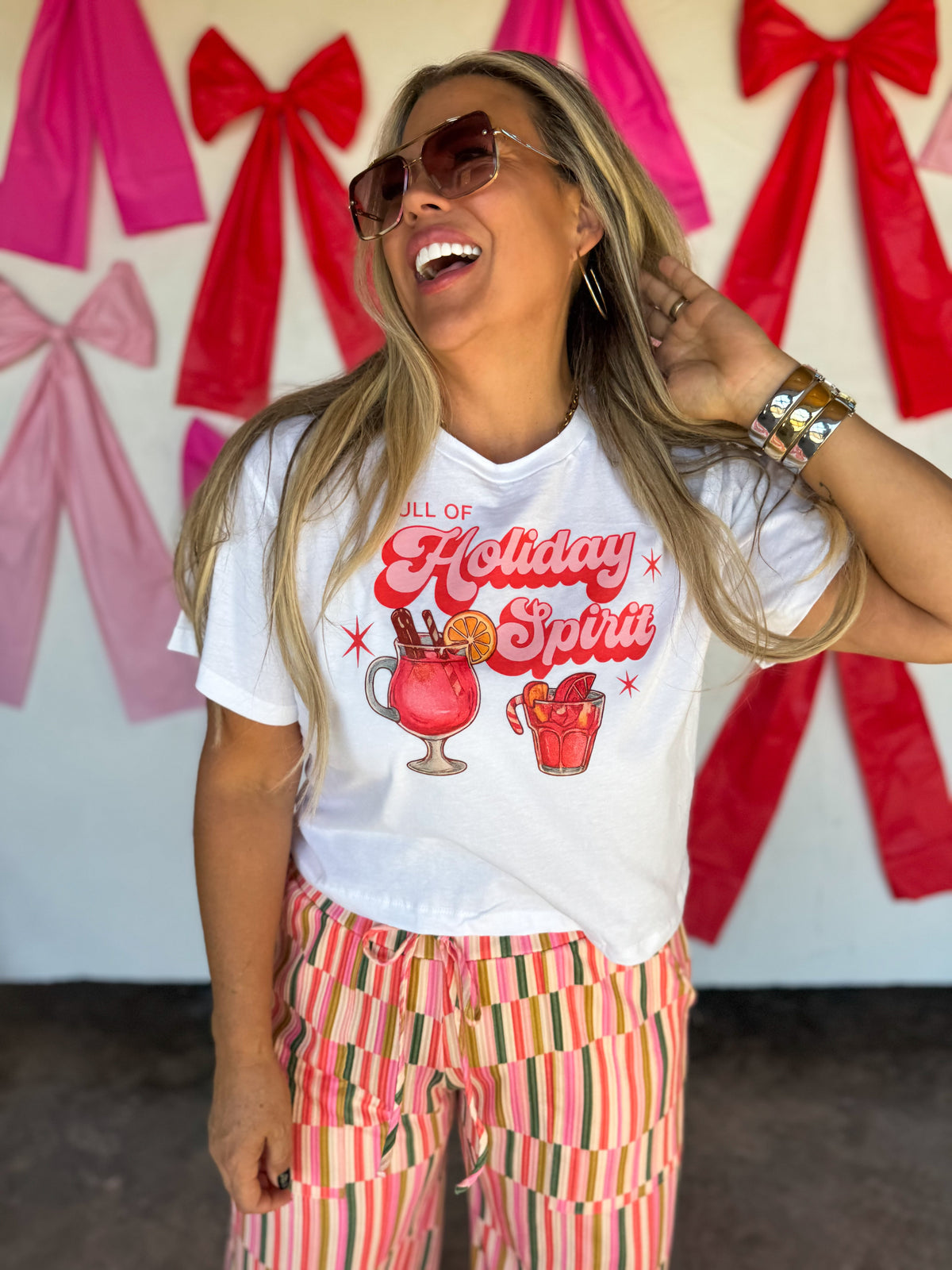 CHRISTMAS HADDIE WIDE LEG PANTS