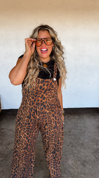 CHEETAH KARLI BOHO OVERALLS