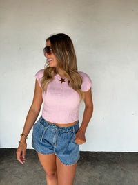 SPRING HARLEY CAP SLEEVE BASIC TOP