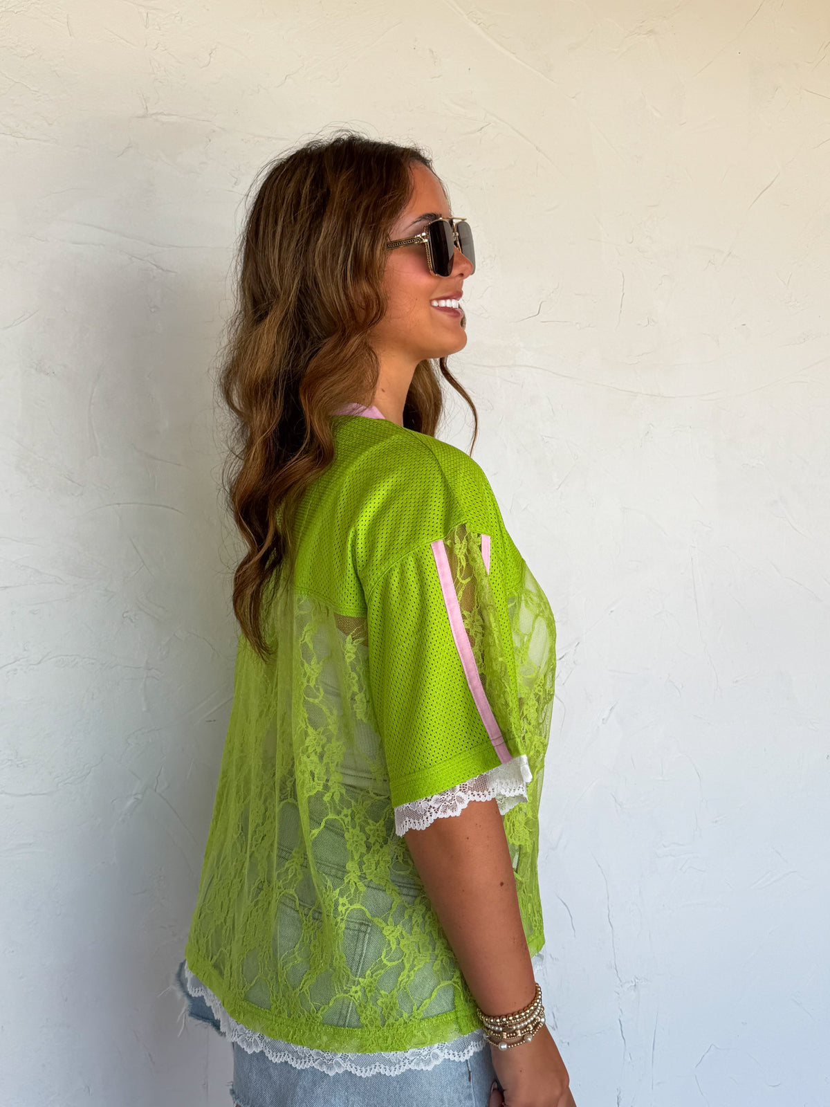 BLEACHER BABE LACE JERSEY