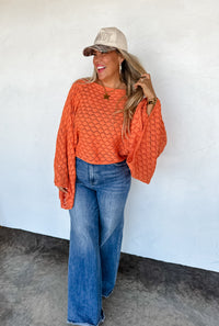 FALL COLORS FREE SPIRIT BELL SLEEVE TOP