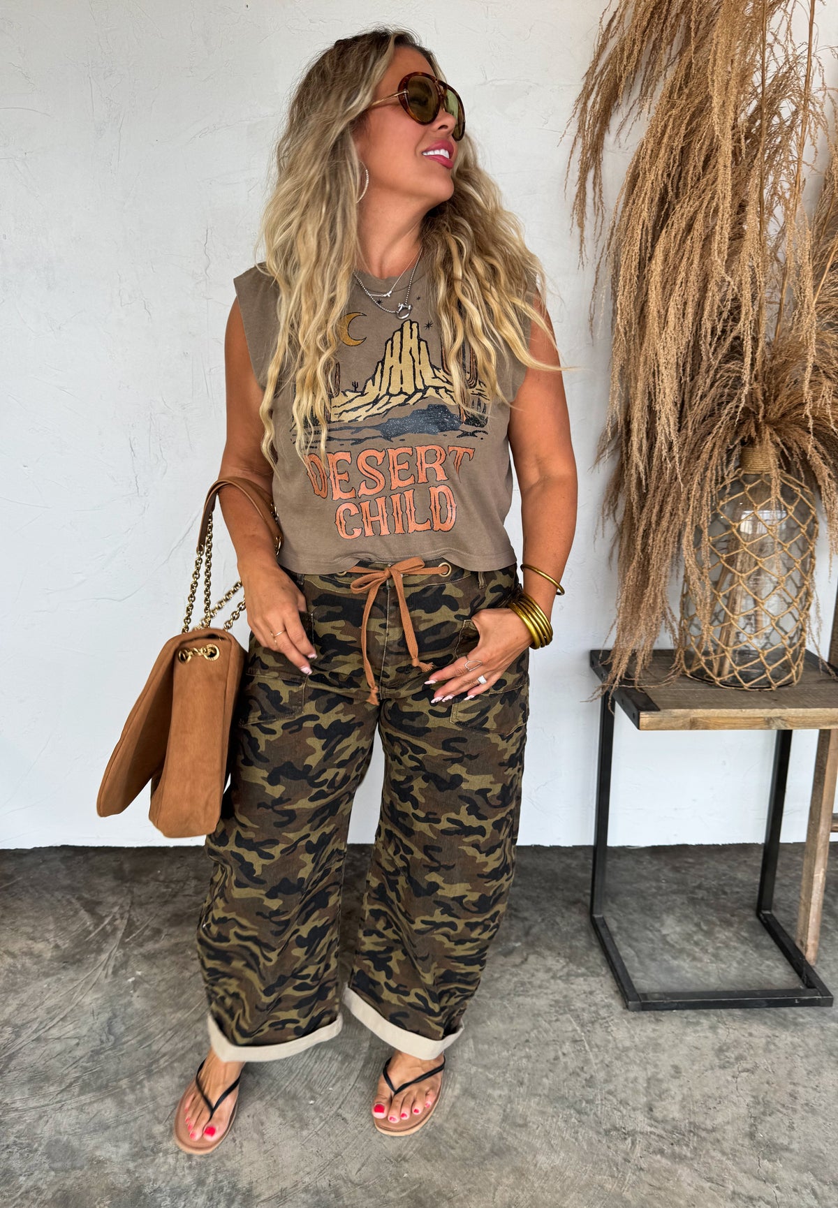 BROGAN CAMO BARREL JEANS