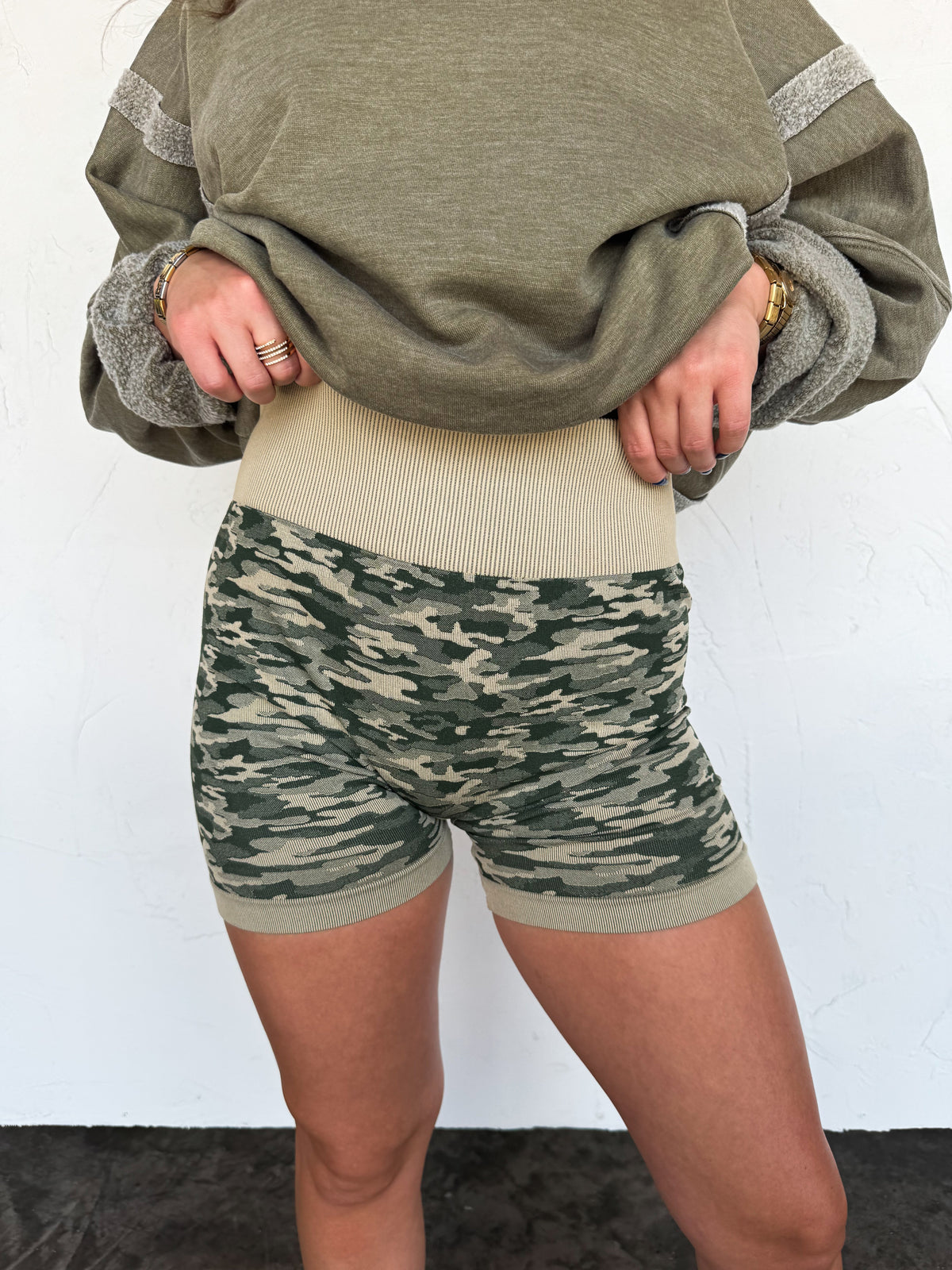 CAMO BRA & BIKER SHORT SET