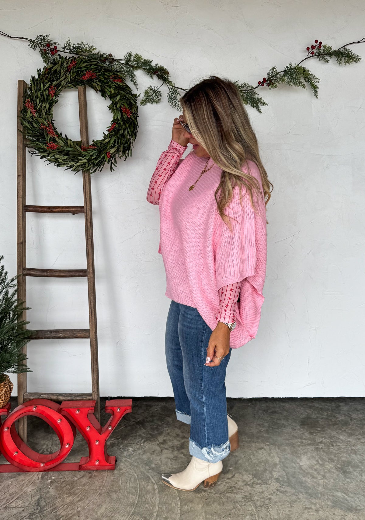 CHRISTMAS MEG PULLOVER PONCHO
