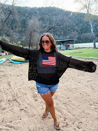 FREEDOM FLAG PATCH PULLOVER
