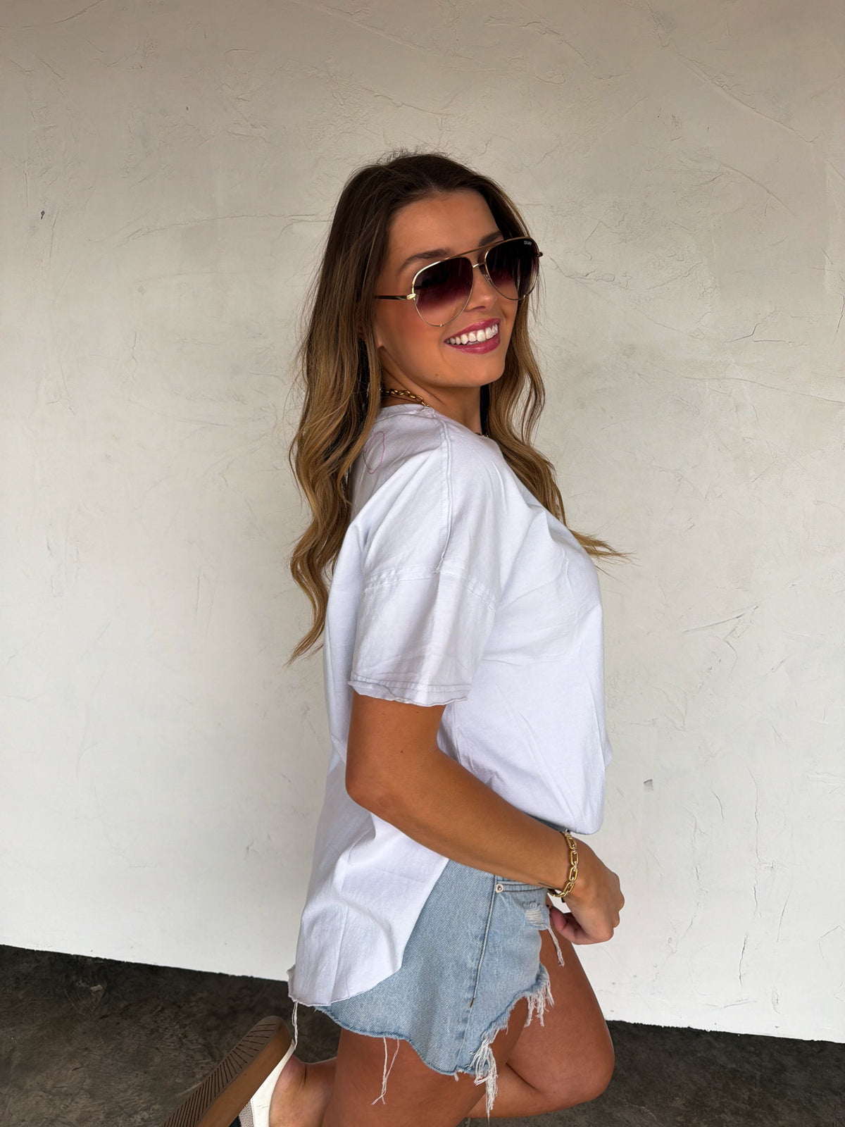 JOEY WASHED COTTON BOYFRIEND TEE